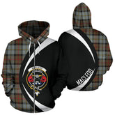 MacLeod of Harris Weathered Tartan Crest Zipper Hoodie - Circle Style