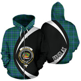Douglas Ancient Tartan Crest Zipper Hoodie - Circle Style