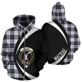 MacRae Dress Modern Tartan Crest Zipper Hoodie - Circle Style