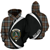 MacLaren Weathered Tartan Crest Hoodie - Circle Style