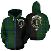 Henderson Modern Tartan Crest Zipper Hoodie - Half Of Me Style
