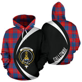 Galloway Red Tartan Crest Hoodie - Circle Style