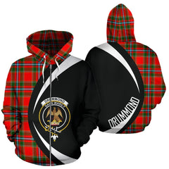 Drummond of Perth Tartan Crest Zipper Hoodie - Circle Style