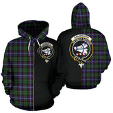 Galbraith Modern Tartan Crest Zipper Hoodie - Half Of Me Style