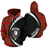 Hepburn Tartan Crest Zipper Hoodie - Circle Style
