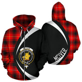 McIver Modern Tartan Crest Zipper Hoodie - Circle Style