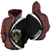 Cameron of Lochiel Ancient Tartan Crest Zipper Hoodie - Circle Style