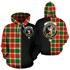 Gibbs Tartan Crest Zipper Hoodie - Half Of Me Style