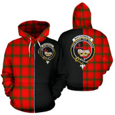 MacDonald of Sleat Tartan Crest Zipper Hoodie - Half Of Me Style