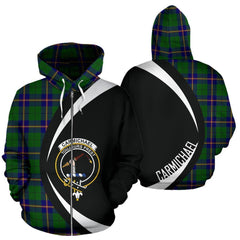 Carmichael Modern Tartan Crest Zipper Hoodie - Circle Style