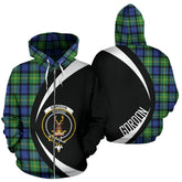 Gordon Old Ancient Tartan Crest Zipper Hoodie - Circle Style