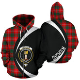 Chisholm Modern Tartan Crest Zipper Hoodie - Circle Style