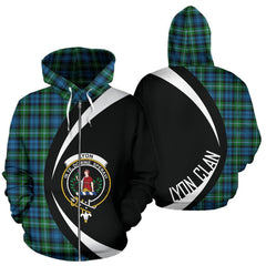 Lyon Tartan Crest Zipper Hoodie - Circle Style