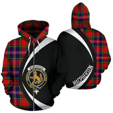 MacPherson Modern Tartan Crest Zipper Hoodie - Circle Style