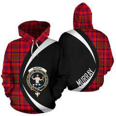 Murray of Tulloch Modern Tartan Crest Hoodie - Circle Style