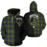 Fergusson Modern Tartan Crest Zipper Hoodie - Half Of Me Style