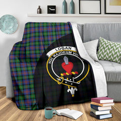 Logan Ancient Tartan Crest Blanket Wave Style