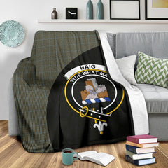 Haig Check Tartan Crest Blanket Wave Style