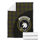 Cunningham Hunting Modern Tartan Crest Blanket - 3 Sizes