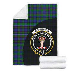 Robertson Hunting Modern Tartan Crest Blanket Wave Style