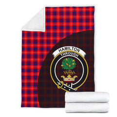 Hamilton Modern Tartan Crest Blanket Wave Style