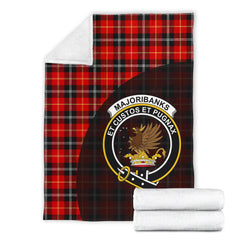 Marjoribanks Tartan Crest Blanket Wave Style
