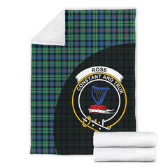Rose Hunting Ancient Tartan Crest Blanket Wave Style