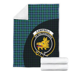 Campbell of Cawdor Ancient Tartan Crest Blanket Wave Style