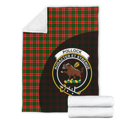 Pollock Modern Tartan Crest Blanket Wave Style