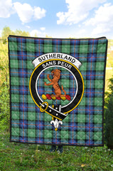 Sutherland Ancient Tartan Crest Quilt - SP