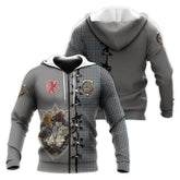 Gladstone Tartan Hoodie - Lion Rampant And Celtic Thistle Style
