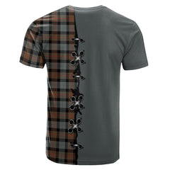 Gunn Weathered Tartan T-shirt - Lion Rampant And Celtic Thistle Style