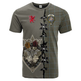 Haig Tartan T-shirt - Lion Rampant And Celtic Thistle Style