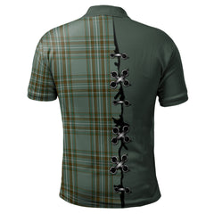 Kelly Dress Tartan Polo Shirt - Lion Rampant And Celtic Thistle Style