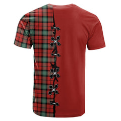 Kerr Ancient Tartan T-shirt - Lion Rampant And Celtic Thistle Style