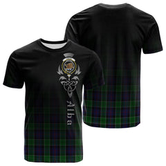 Leslie Hunting Tartan Crest T-shirt - Alba Celtic Style