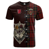 MacAlister of Skye Tartan T-shirt - Lion Rampant And Celtic Thistle Style