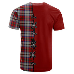 MacCulloch Dress Tartan T-shirt - Lion Rampant And Celtic Thistle Style