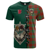 MacDonald of Kingsburgh Tartan T-shirt - Lion Rampant And Celtic Thistle Style