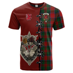 MacDuff Tartan T-shirt - Lion Rampant And Celtic Thistle Style