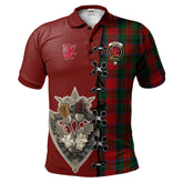 MacDuff Tartan Polo Shirt - Lion Rampant And Celtic Thistle Style