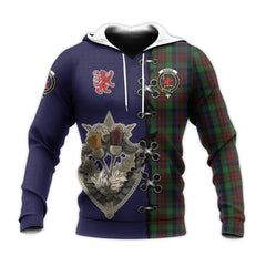 MacDuff Hunting Tartan Hoodie - Lion Rampant And Celtic Thistle Style