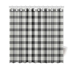 Macfarlane Black _ White Ancient Tartan Shower Curtain