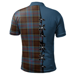 MacGregor Hastie Tartan Polo Shirt - Lion Rampant And Celtic Thistle Style