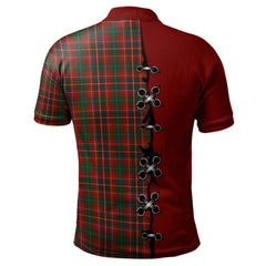 MacInnes Hastie Tartan Polo Shirt - Lion Rampant And Celtic Thistle Style