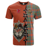 MacKintosh Ancient Tartan T-shirt - Lion Rampant And Celtic Thistle Style