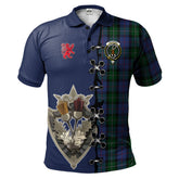 MacPhail Hunting Tartan Polo Shirt - Lion Rampant And Celtic Thistle Style