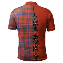 MacRae Ancient Tartan Polo Shirt - Lion Rampant And Celtic Thistle Style