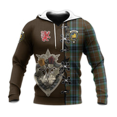 MacTavish Hunting Tartan Hoodie - Lion Rampant And Celtic Thistle Style