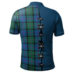 MacThomas Tartan Polo Shirt - Lion Rampant And Celtic Thistle Style